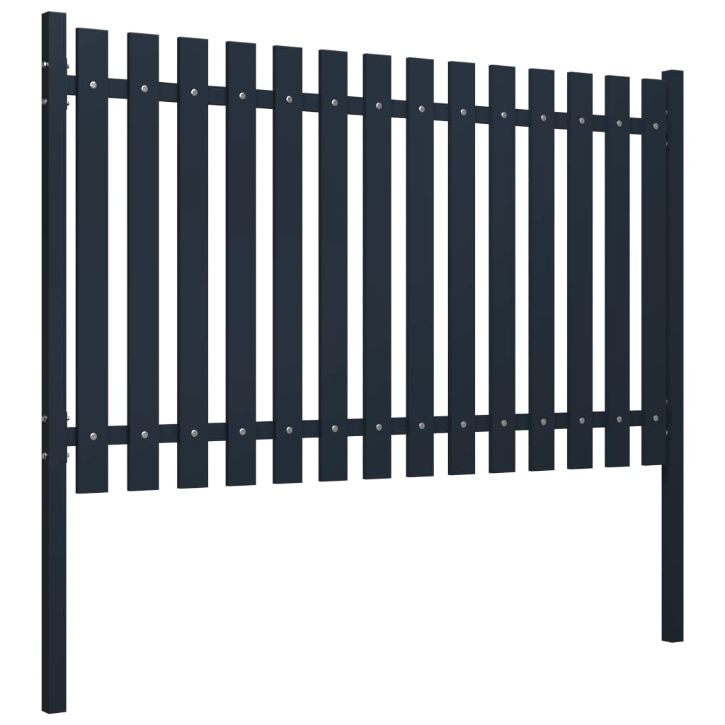 vidaXL Fence Panel Anthracite 174.5x100 cm Powder-coated Steel