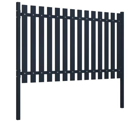 vidaXL Fence Panel Anthracite 174.5x100 cm Powder-coated Steel