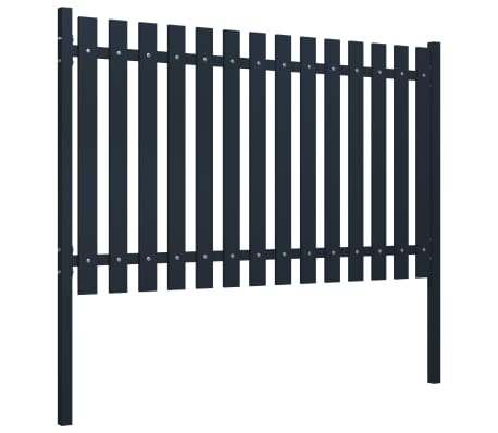vidaXL Fence Panel Anthracite 70.1" x 49.2" Powder-coated Steel