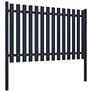 vidaXL Fence Panel Anthracite 70.1" x 49.2" Powder-coated Steel