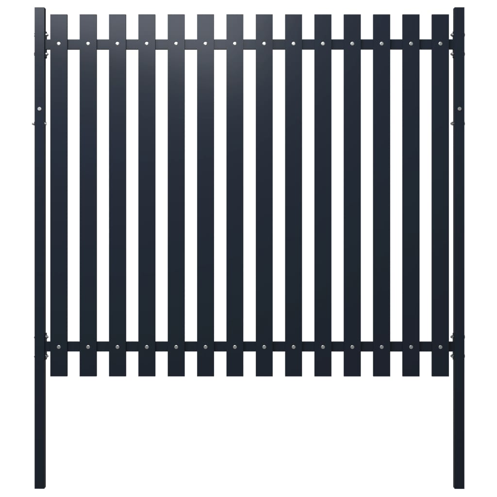 vidaXL Fence Panel Anthracite 174.5×170 cm Powder-coated Steel