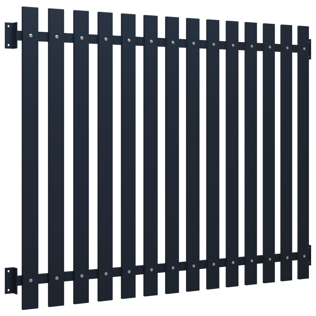 vidaXL Schuttingpaneel 170,5x170 cm gepoedercoat staal antraciet afbeelding