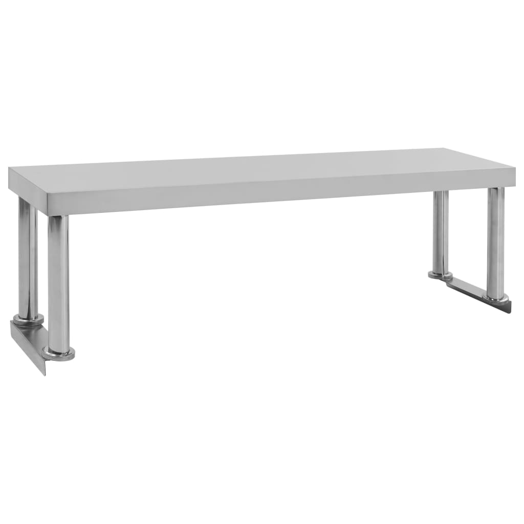 Kuchyňský pracovní stůl s policí 120x60x120 cm nerezová ocel
