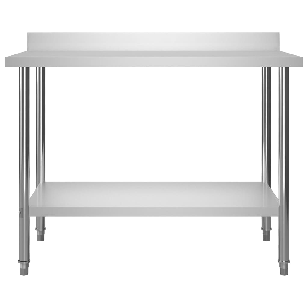 Kuchyňský pracovní stůl s policí 120x60x150 cm nerezová ocel