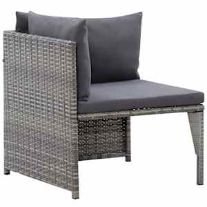 vidaXL Poilsio komplektas su pagalvėmis, 6 dalių, pilkas, poliratanas