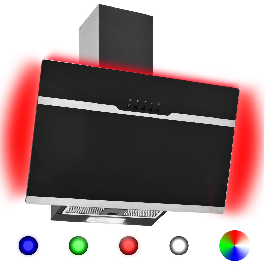 vidaXL Liesituuletin RGB 60 cm ruostumaton teräs ja karkaistu lasi