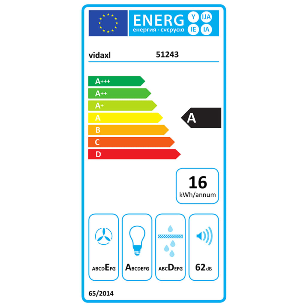 Rozsdamentes acél és edzett üveg RGB páraelszívó LED-del 60 cm 