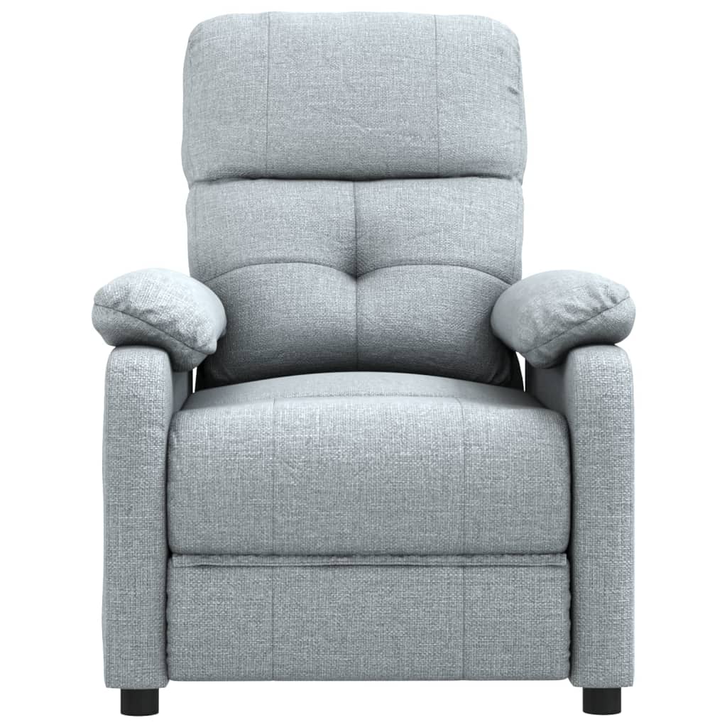 vidaXL Recliner Light Gray Fabric