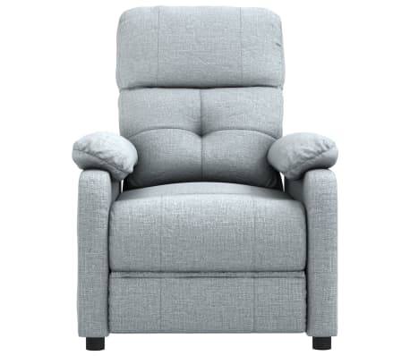 vidaXL Recliner Light Gray Fabric