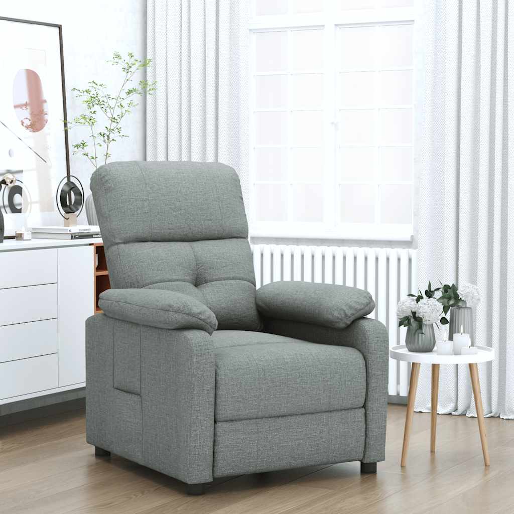 vidaXL Fotel rozkadany, ciemnoszary, tapicerowany tkanin