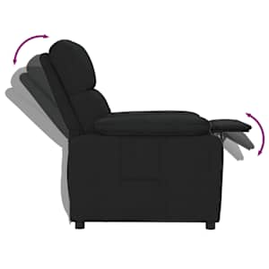 Polohovací křeslo černé textil - obrázek 7