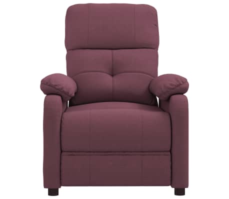 vidaXL Fotel rozkładany, fioletowy, tapicerowany tkaniną