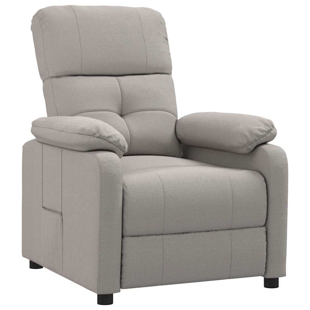 vidaXL Polohovací křeslo taupe textil