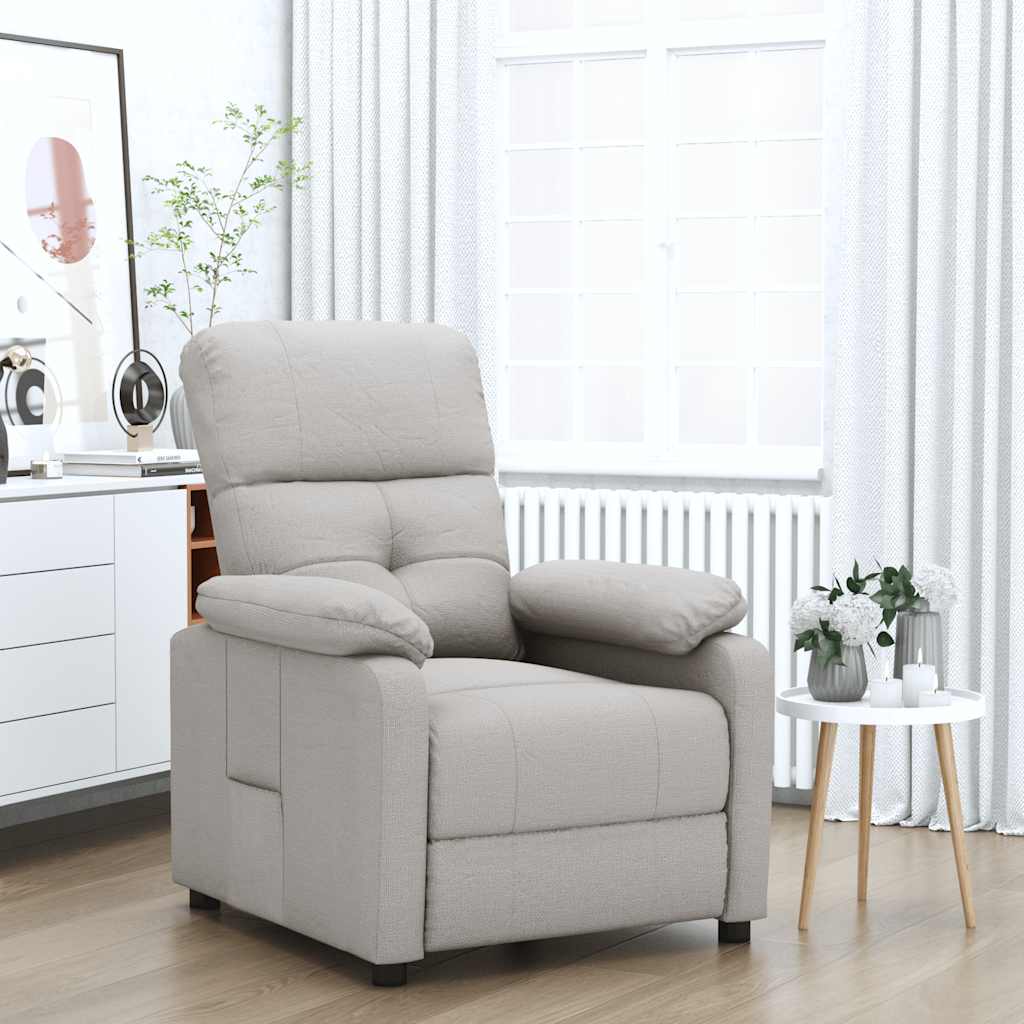 vidaXL Fotel rozkadany, kolor taupe, obity tkanin