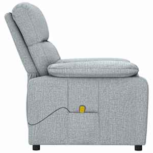Masážní křeslo světle šedé textil - obrázek 4
