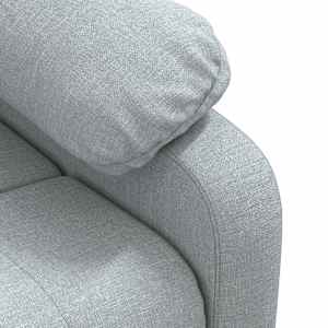 Masážní křeslo světle šedé textil - obrázek 9