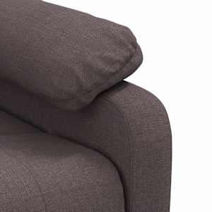 Masážní křeslo tmavě hnědé textil - obrázek 9