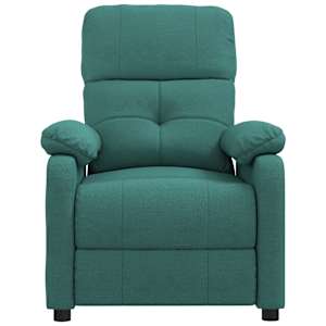 vidaXL Fauteuil de massage Vert fonc&eacute; Tissu