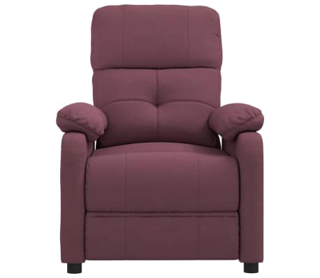 vidaXL Elektryczny fotel masujący, fioletowy, obity tkaniną