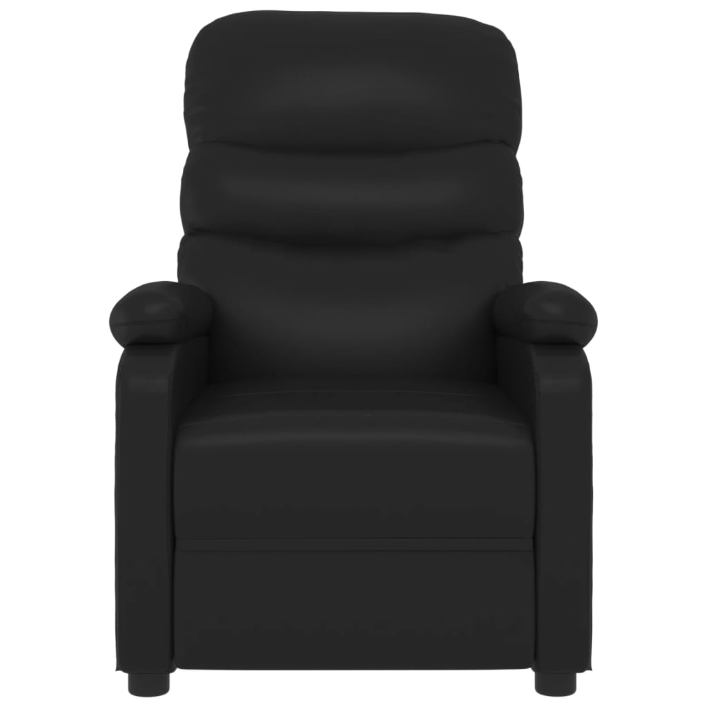 vidaXL Sillón reclinable de cuero sintético negro