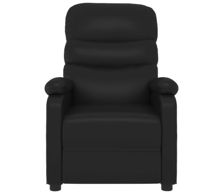 vidaXL Sillón reclinable de cuero sintético negro