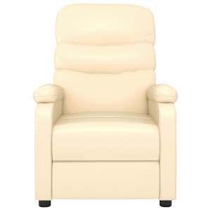 vidaXL Fauteuil inclinable Cr&egrave;me Similicuir