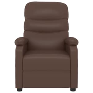 vidaXL Fauteuil inclinable Marron Similicuir