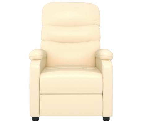 vidaXL Masažinis krėslas, kreminės spalvos, dirbtinė oda