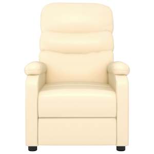 vidaXL Masažinis krėslas, kreminės spalvos, dirbtinė oda