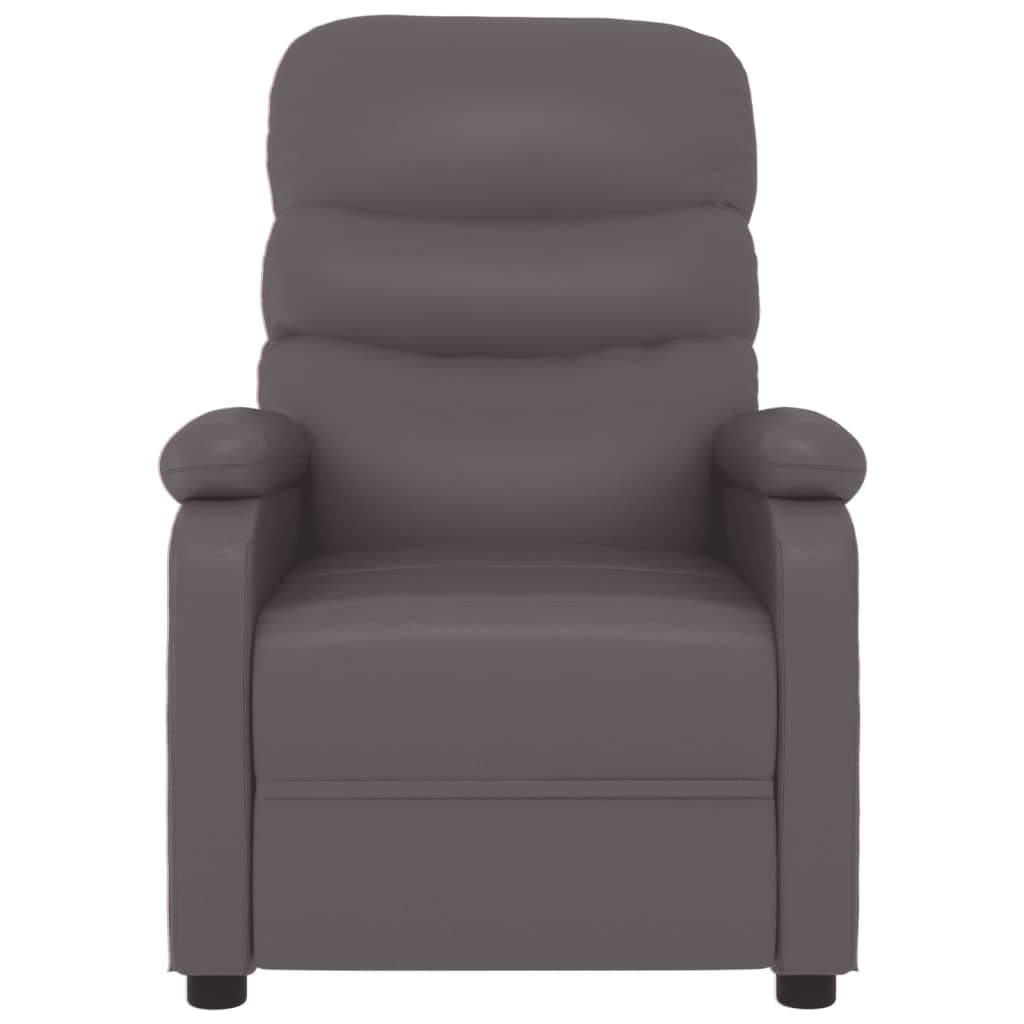 vidaXL Massagestoel kunstleer grijs