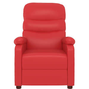 vidaXL Masažinis krėslas, raudonos spalvos, dirbtinė oda