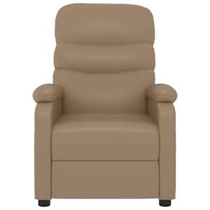 vidaXL Masažinis krėslas, kapučino spalvos, dirbtinė oda