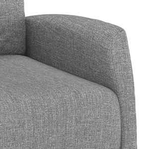 Polohovací křeslo světle šedé textil - obrázek 7