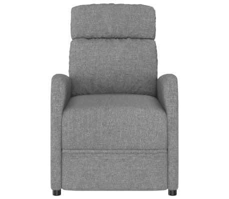 vidaXL Masažinis krėslas, šviesiai pilkos spalvos, audinys