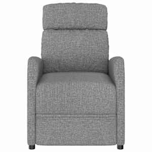 Masážní křeslo světle šedé textil - obrázek 3