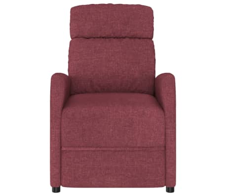 vidaXL Masažinis krėslas, raudonojo vyno spalvos, audinys