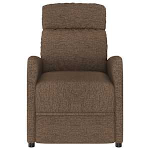 vidaXL Masažinis krėslas, rudos spalvos, audinys