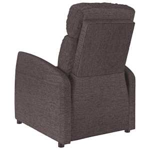 Masážní křeslo tmavě hnědé textil - obrázek 5
