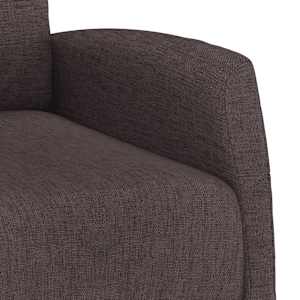 Masážní křeslo tmavě hnědé textil - obrázek 8