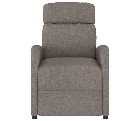 vidaXL Fauteuil de massage Taupe Tissu