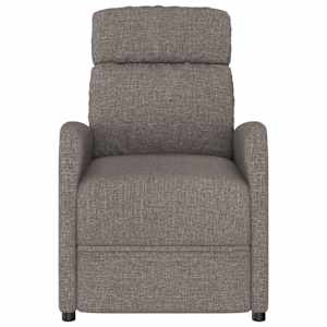 vidaXL Masažinis krėslas, taupe spalvos, audinys