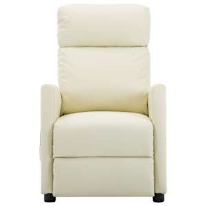 vidaXL Massagesessel Creme Kunstleder