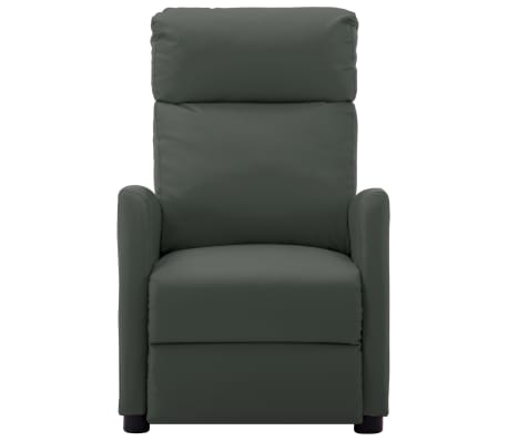 vidaXL Masažinis krėslas, pilkos spalvos, dirbtinė oda