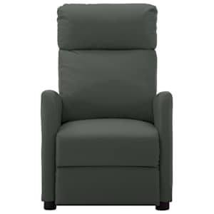 vidaXL Masažinis krėslas, pilkos spalvos, dirbtinė oda