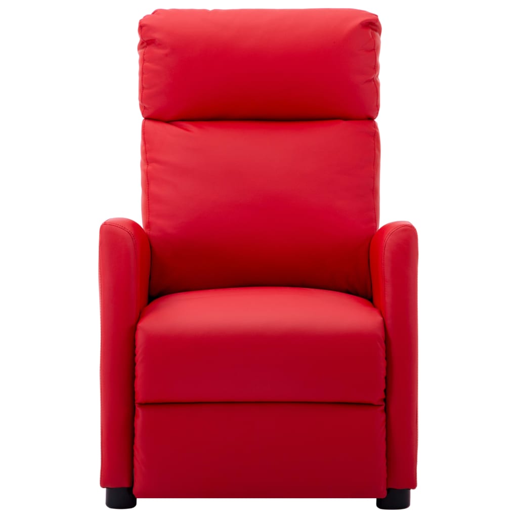 vidaXL Fauteuil de massage Rouge Similicuir