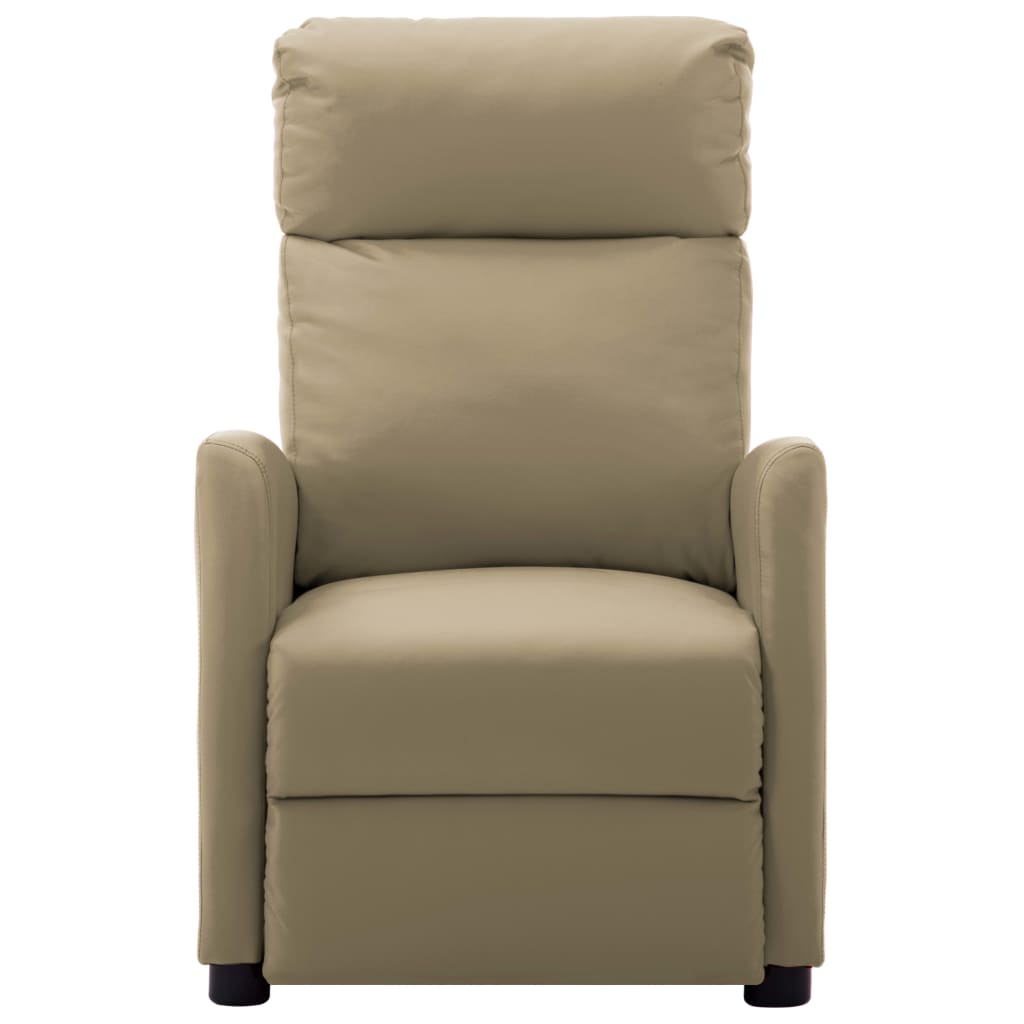 vidaXL Masažna fotelja od umjetne kože boja cappuccina