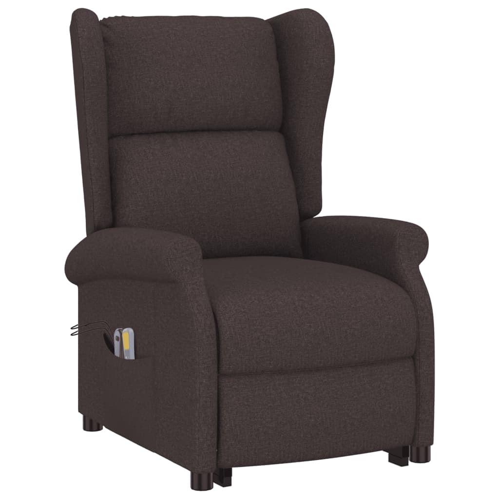 

vidaXL Sta-op-massagestoel stof donkerbruin
