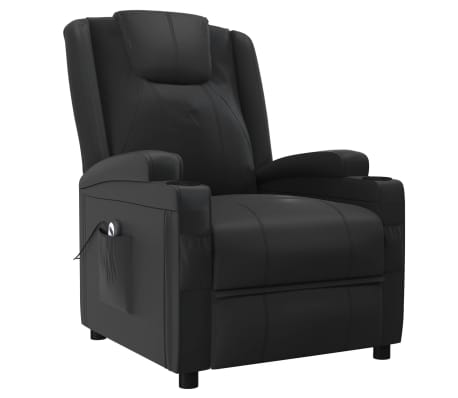 vidaXL Fauteuil Noir Similicuir