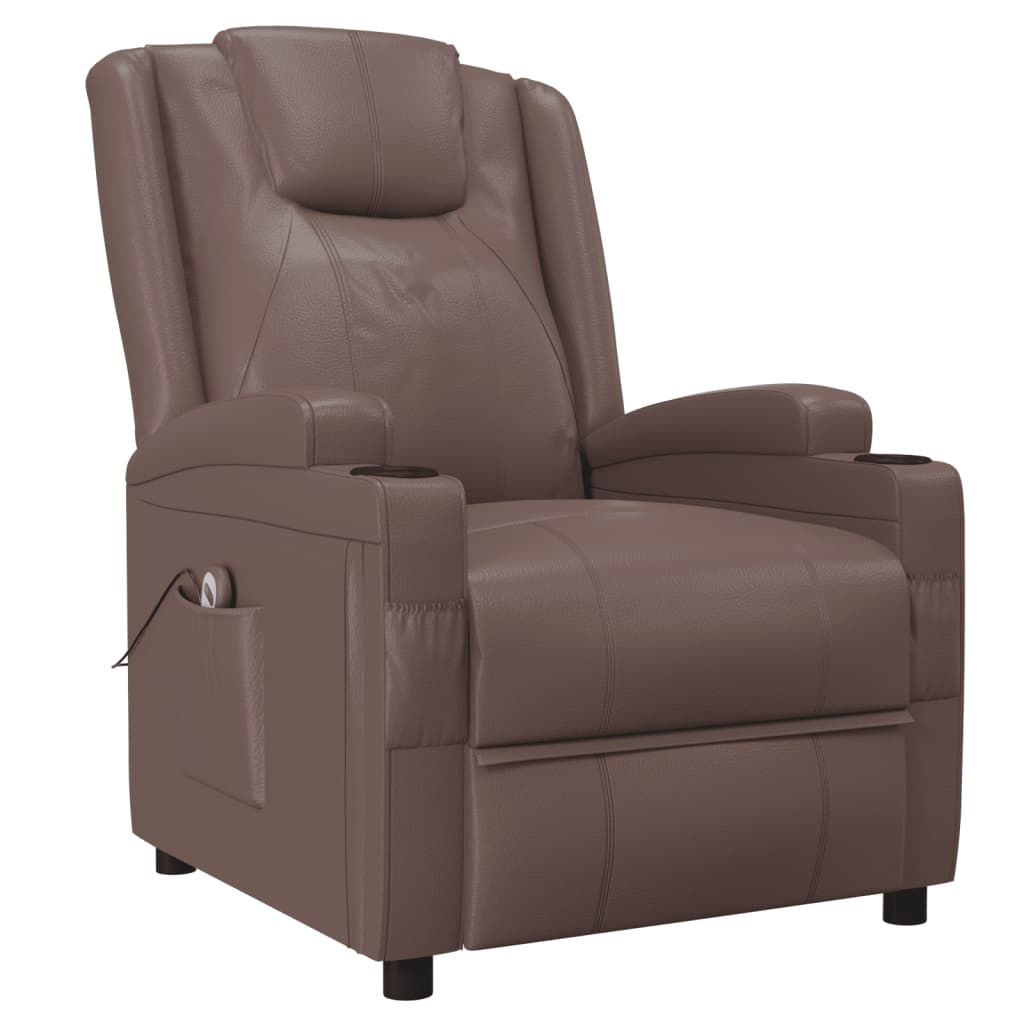 vidaXL Fauteuil Marron Similicuir