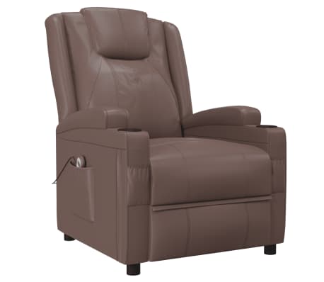 vidaXL Fauteuil Marron Similicuir